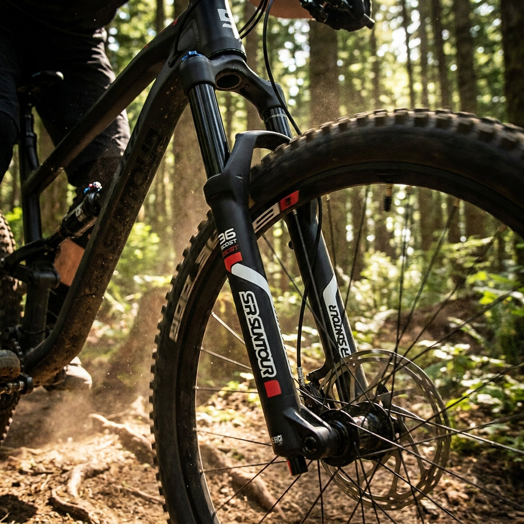 SR Suntour AION36 EQ Boost 3CR Federgabel, mattschwarz, 29 Zoll, 160mm Federweg. Robust für Trail & Enduro Mountainbiking.