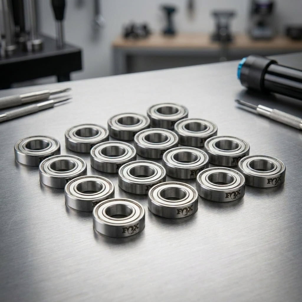 FOX Lager Set für Fahrwerke. Präzise Innenlager in 0.500 ID x 0.500 TLG x 0.498 Shaft. Optimiert Federung & Langlebigkeit.