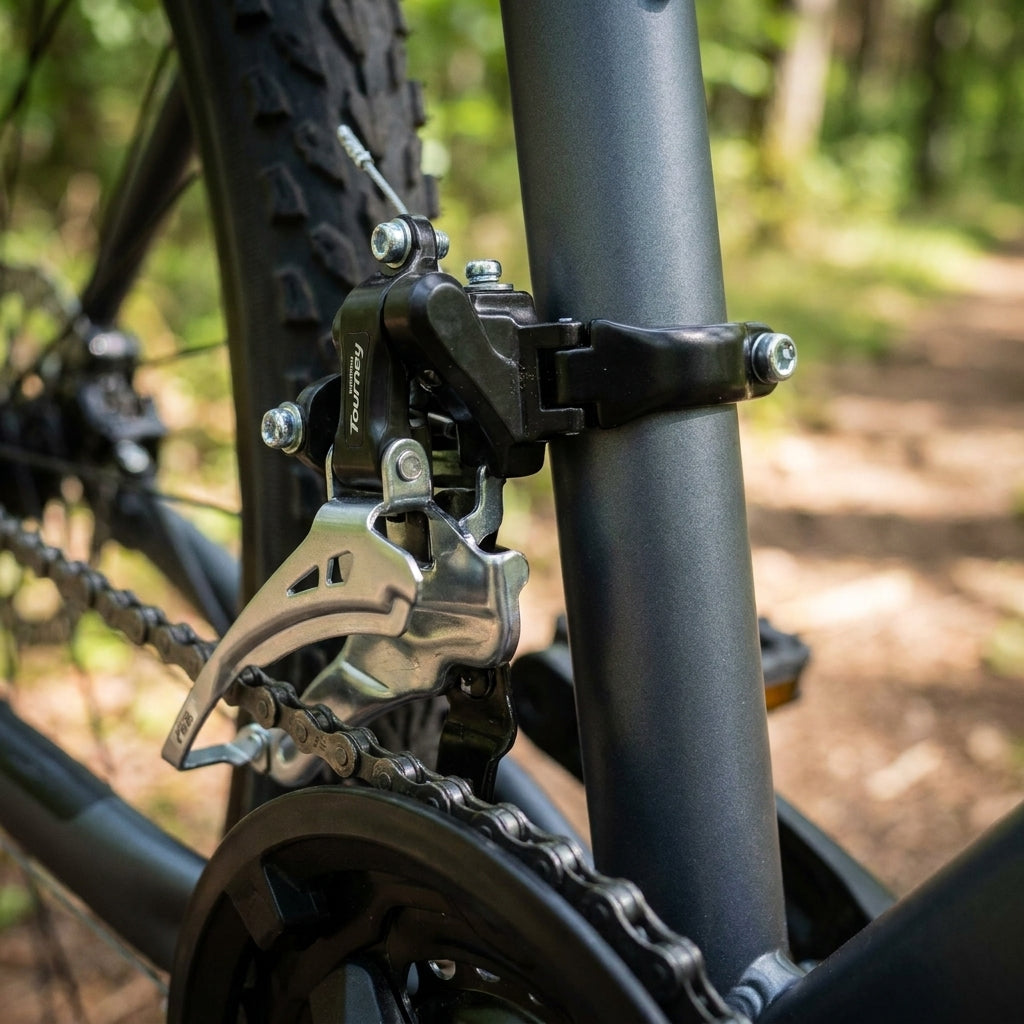 SHIMANO TOURNEY FD-TY710 Umwerfer 3-fach für MTB und Trekking. Zuverlässige Fahrradschaltung für präzise Gangwechsel.