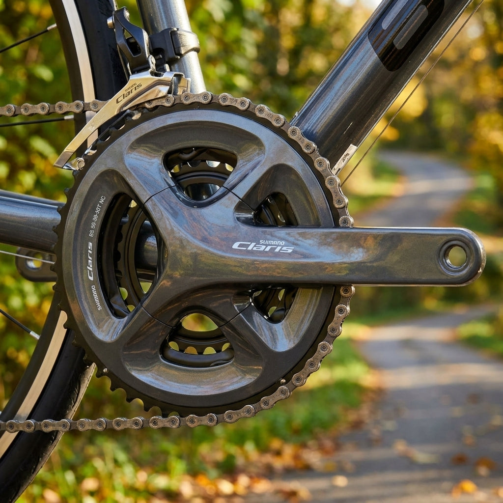 SHIMANO CLARIS FC-R2030 8-fach Kurbelgarnitur für Renn-, Fitness- & Trekkingräder. Zuverlässig, präzise, 50-39-30 Zähne.