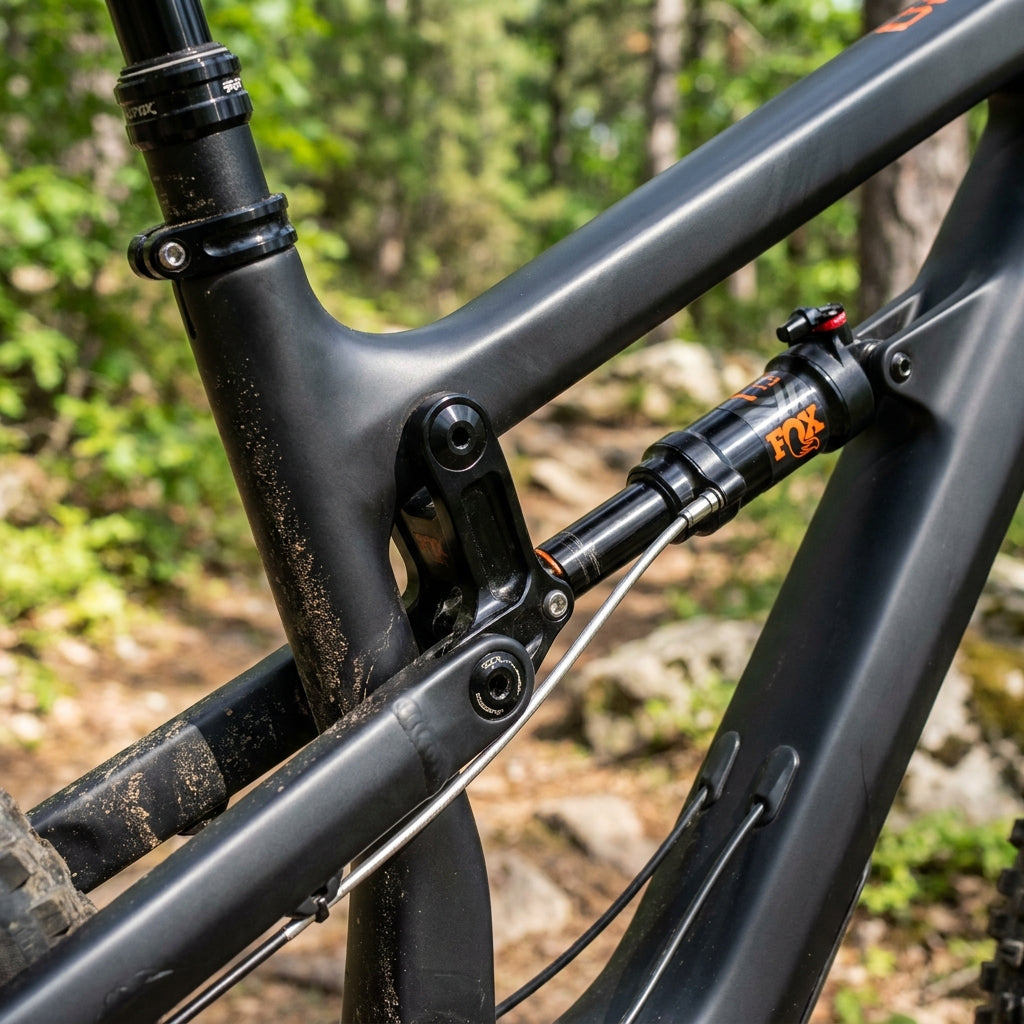FOX Linkage Connector Aktuator für 7in Drop Sattelstütze MTB. Präzises Ersatzteil für externe Kabelführung.