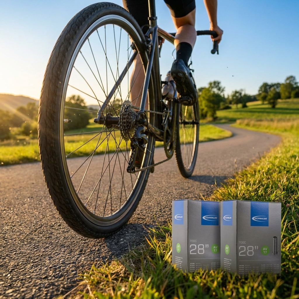 Schwalbe Fahrradschlauch AV17 28 Zoll für 28/47-622/635. Hohe Pannensicherheit und Fahrkomfort für Ihr 28 Zoll Fahrrad.