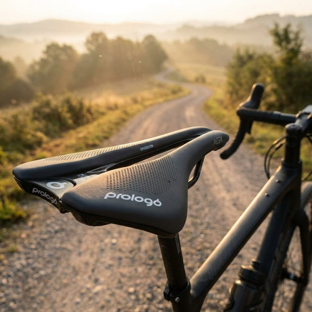 Prologo Dimension R2 AGX Slide Control Sattel, 143mm, anthrazit. Ergonomischer Gravel-Sattel für Komfort und Performance.