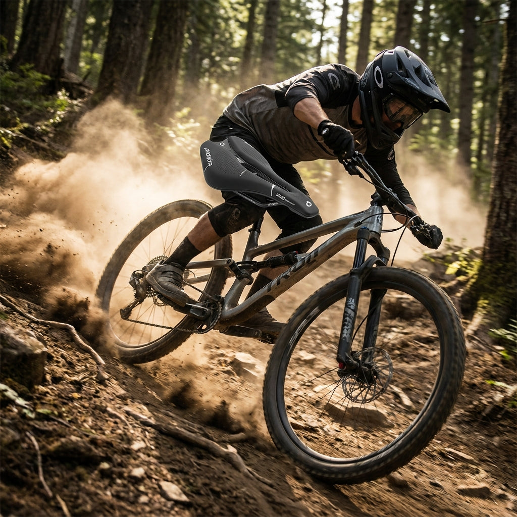 Prologo Proxim W460 Slide Control Fahrradsattel für Downhill & Gravity. Schwarz-Anthrazit, 145 mm, MTB-Sattel.