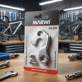 Marwi Schaltauge GH-258 silber inkl. Schrauben auf Karte. Fahrrad-Ersatzteil für Schaltwerke.