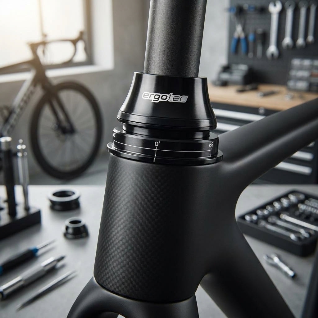 ergotec A118SAC-ES 1.5 Ahead Steuersatz, schwarz, Aluminium, voll-integriert. Hochwertiges Fahrradteil von Humpert.