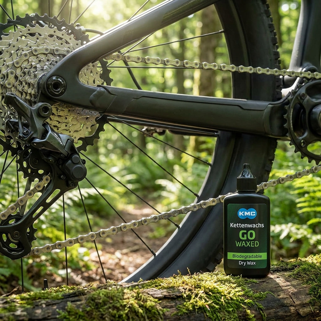 KMC Kettenwachs GO WAXED: Biologisch abbaubares Trockenwachs für Fahrradketten. Optimaler Schutz, reibungslose Schaltleistung.