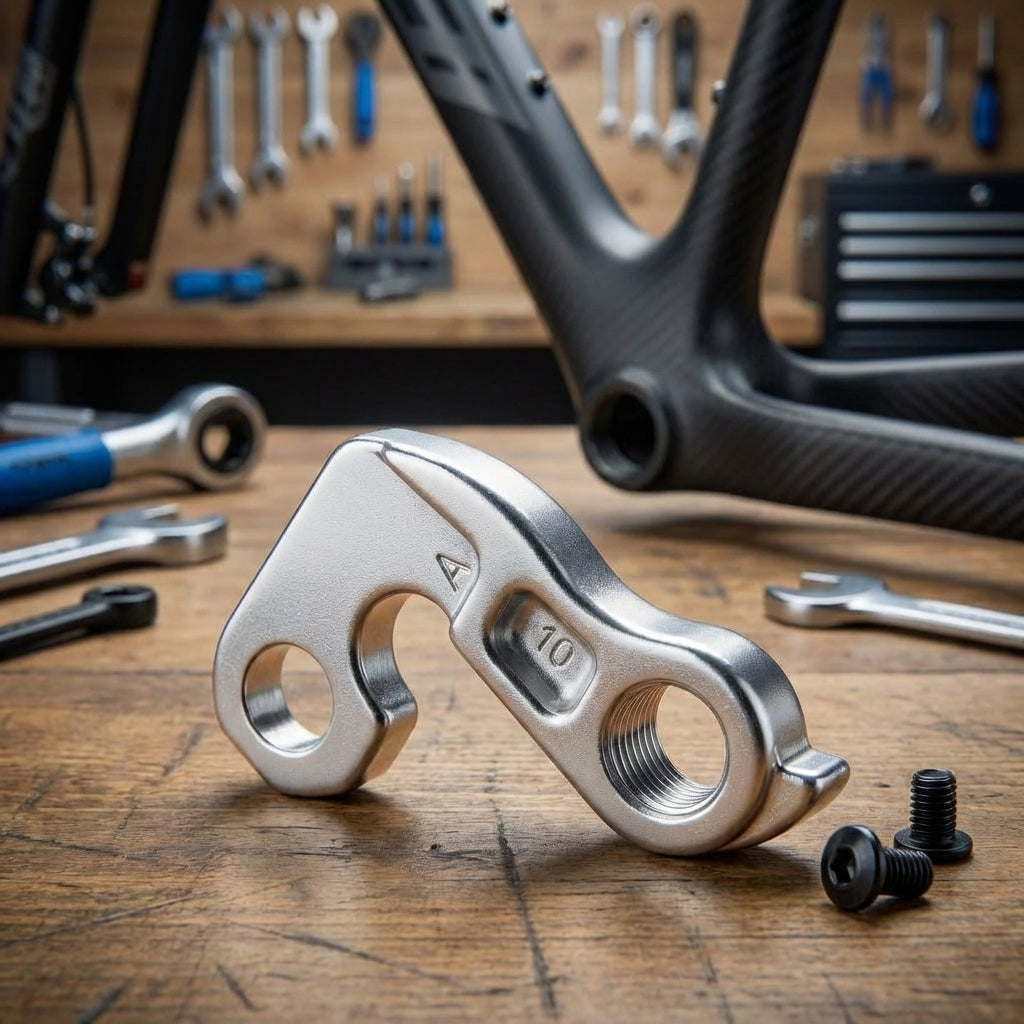 Union Schaltauge GH-012 mit M8x0,75 Schrauben für präzise Fahrradschaltung Reparatur Ersatzteil aus Aluminium.