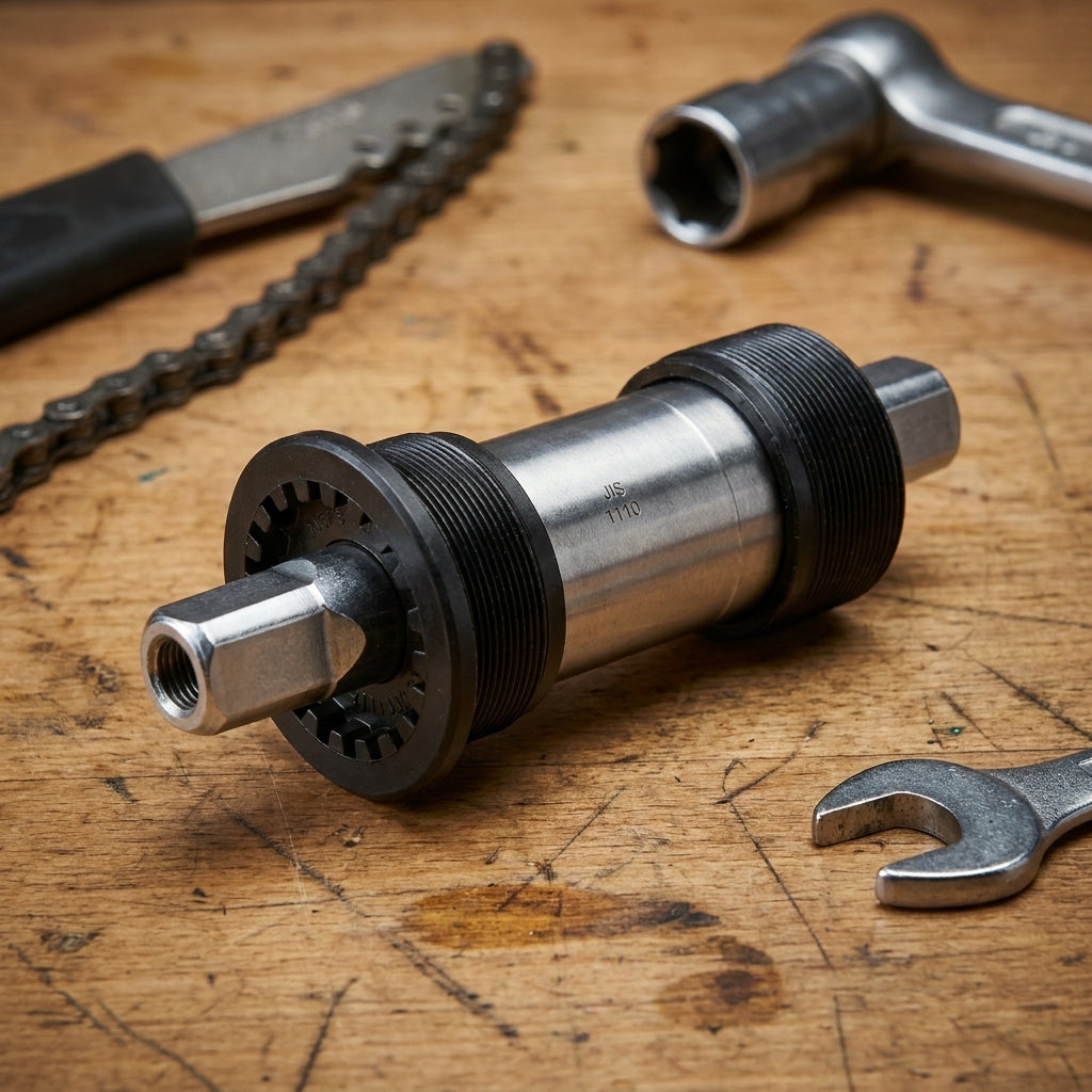 Stronglight JP 400 Innenlager 4-Kant JIS 122mm BSC. Hochwertiges Tretlager für 68mm Gehäuse. Langlebig und präzise.