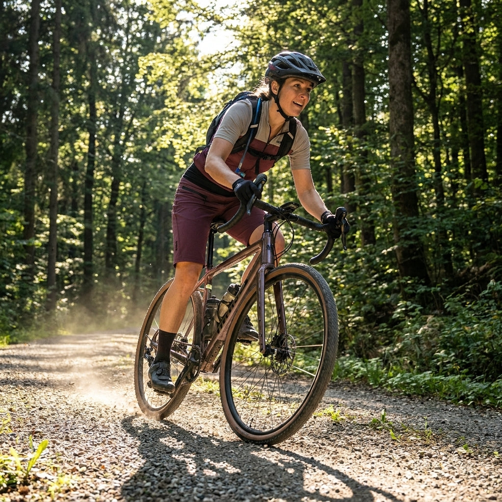 iXS Flow XTG Hip-Hugger Damen Shorts Raisin. Performance Fahrradshorts für Gravel, XC, Mountainbike. Komfort und Atmungsaktivität.