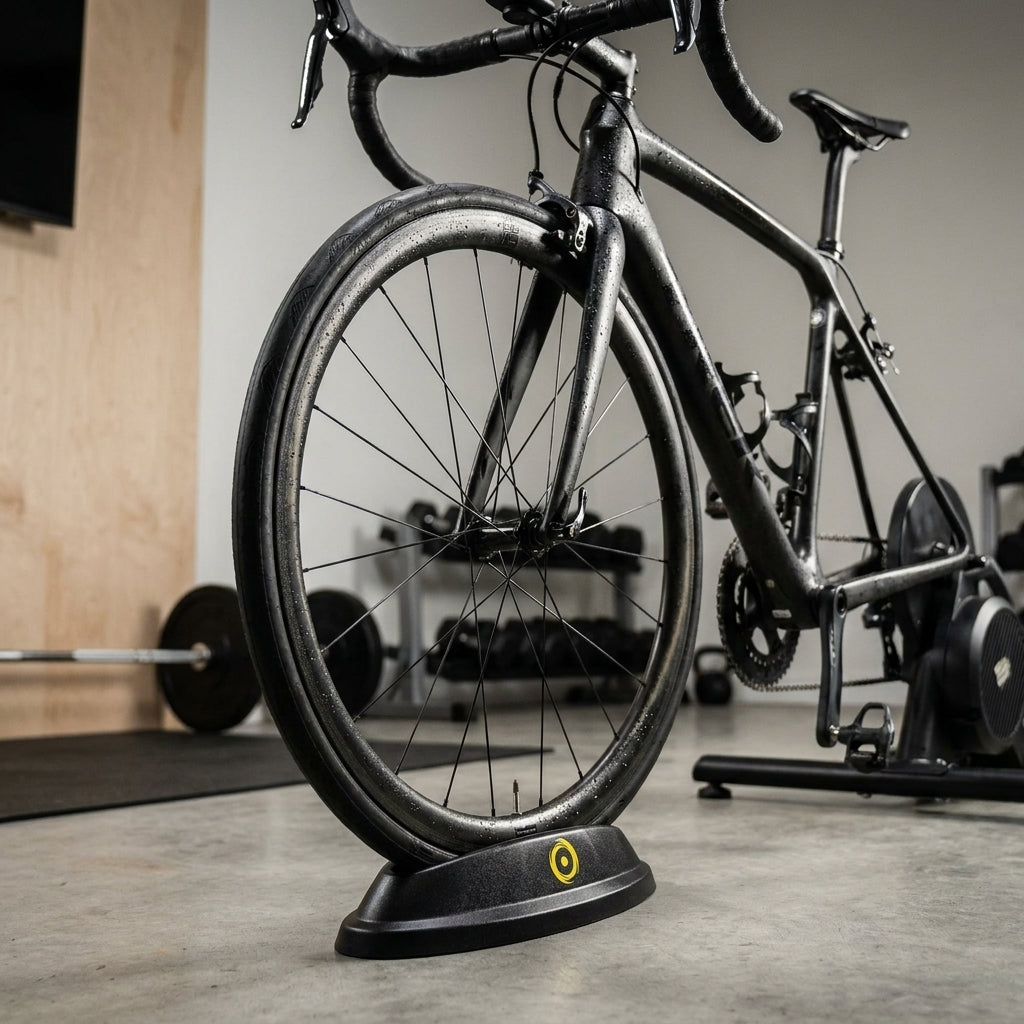 SARIS Leveling Block schwarz für Rennrad Vorderrad auf Trainer, sorgt für Stabilität im Gym.