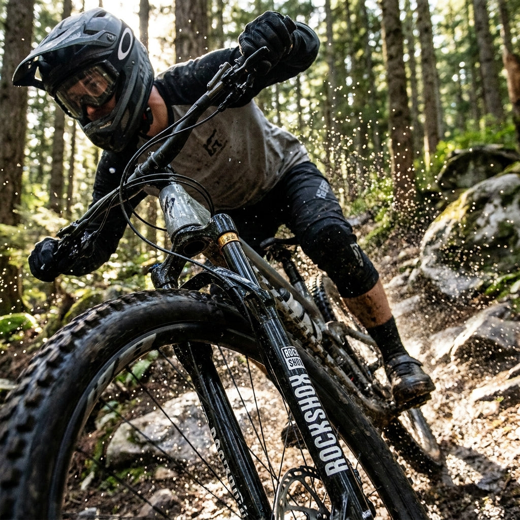 RockShox Isolator Remote Dämpfer für Mountainbikes. Präzise Druckstufen- und Rebound-Kontrolle für optimale Federung.