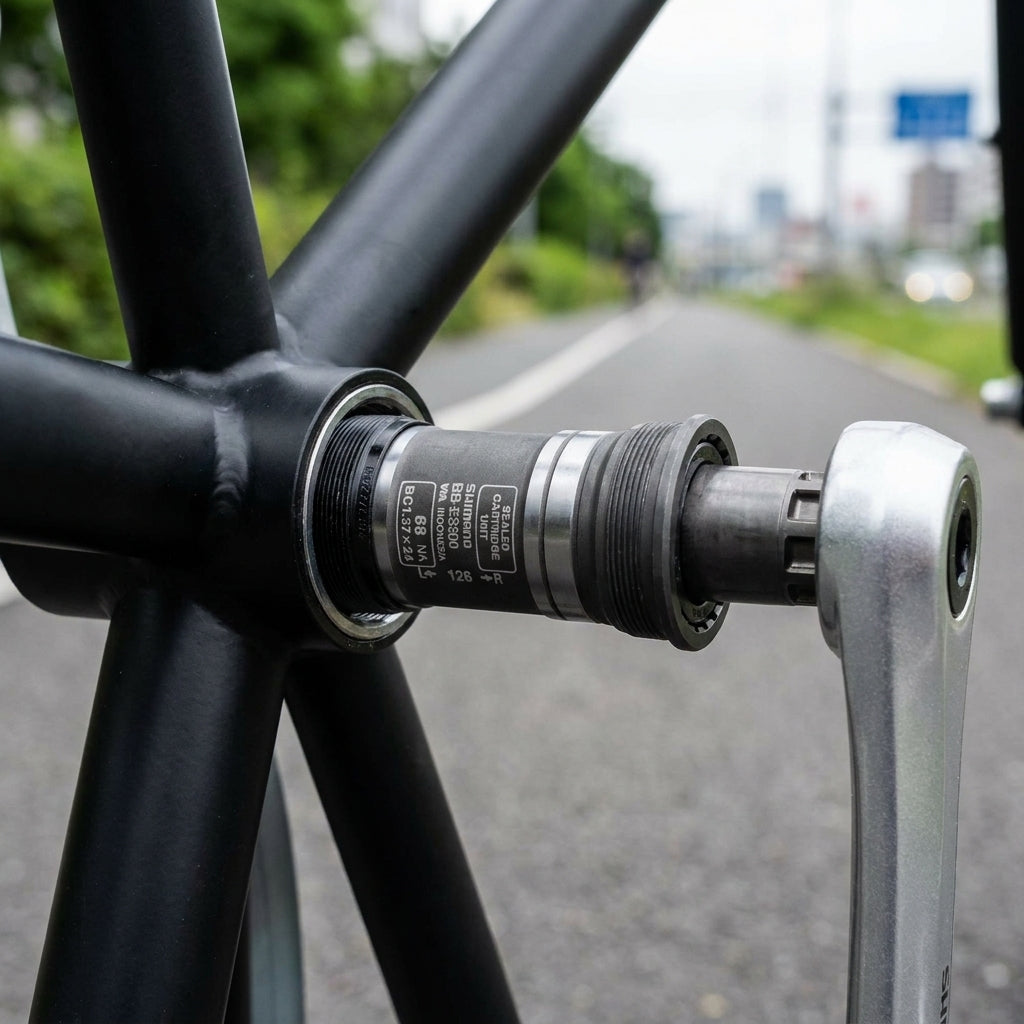 SHIMANO Innenlager ES300 68/126mm BSA für zuverlässigen, leichtgängigen Fahrradantrieb. Ideal für Stadt- & Tourenräder.