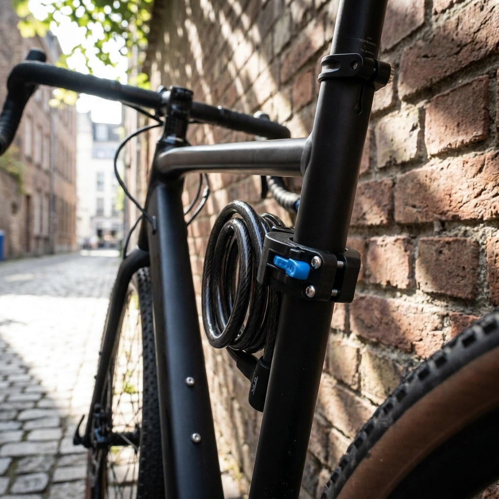 XLC Ersatzhalterung Kabelschloss LO-X12 schwarz. Robuste Fahrradhalterung für CityTrekking, MTB, Rennrad. Schnelle Montage.