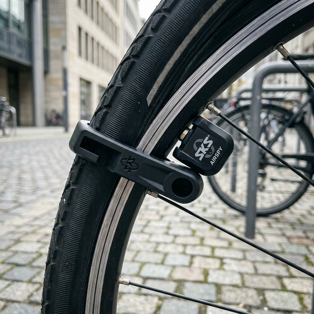 SKS AIRSPY Diebstahlschutzbügel Set sichert Reifendrucksensoren am Fahrradventil. Effektiver Schutz vor Demontage.