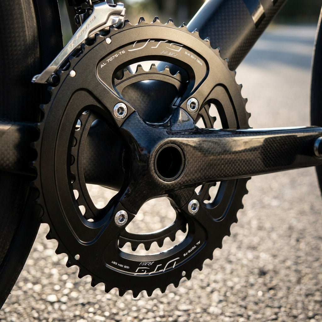 Miche Kettenblatt UTG 8100 12-fach 55Z schwarz für Shimano Ultegra R8100. Hochwertiges CNC-Aluminium Rennrad Kettenblatt.