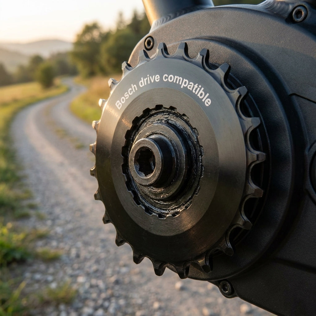 Stronglight E-Bike Ritzel 15T für Bosch Gen2 Antriebe. Präzises, robustes Kettenblatt für effiziente und leise Kraftübertragung.