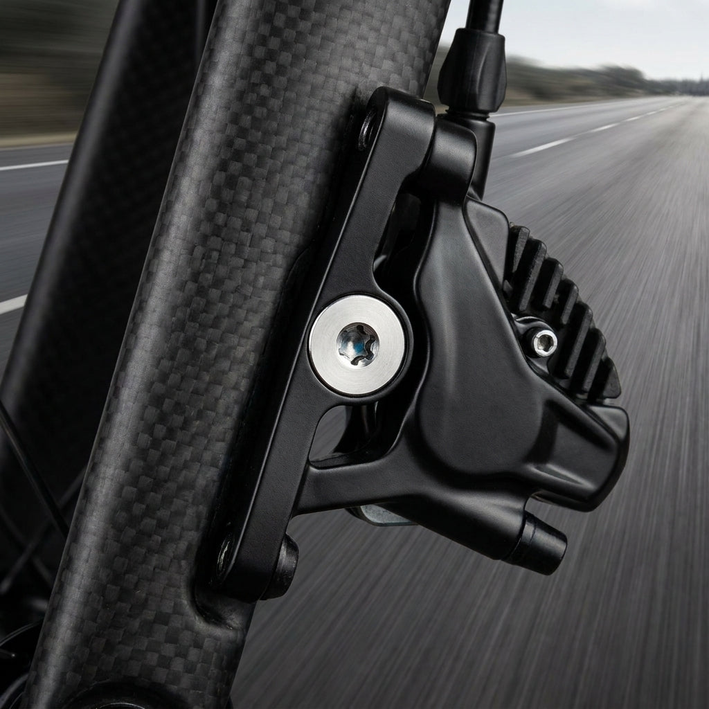 SRAM Flat Mount Bremssattelschrauben Edelstahl 5mm für Rennrad & Gravelbike. Präzise Befestigung für sichere Bremsen.