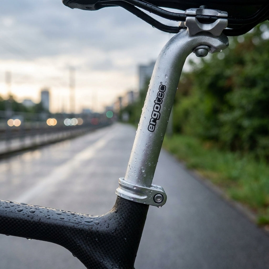 Ergotec Patentsattelstütze Hook silber Aluminium 29,8mm. Hochwertig, stabil und sicher für dein Fahrrad. Ideal für täglichen Einsatz.