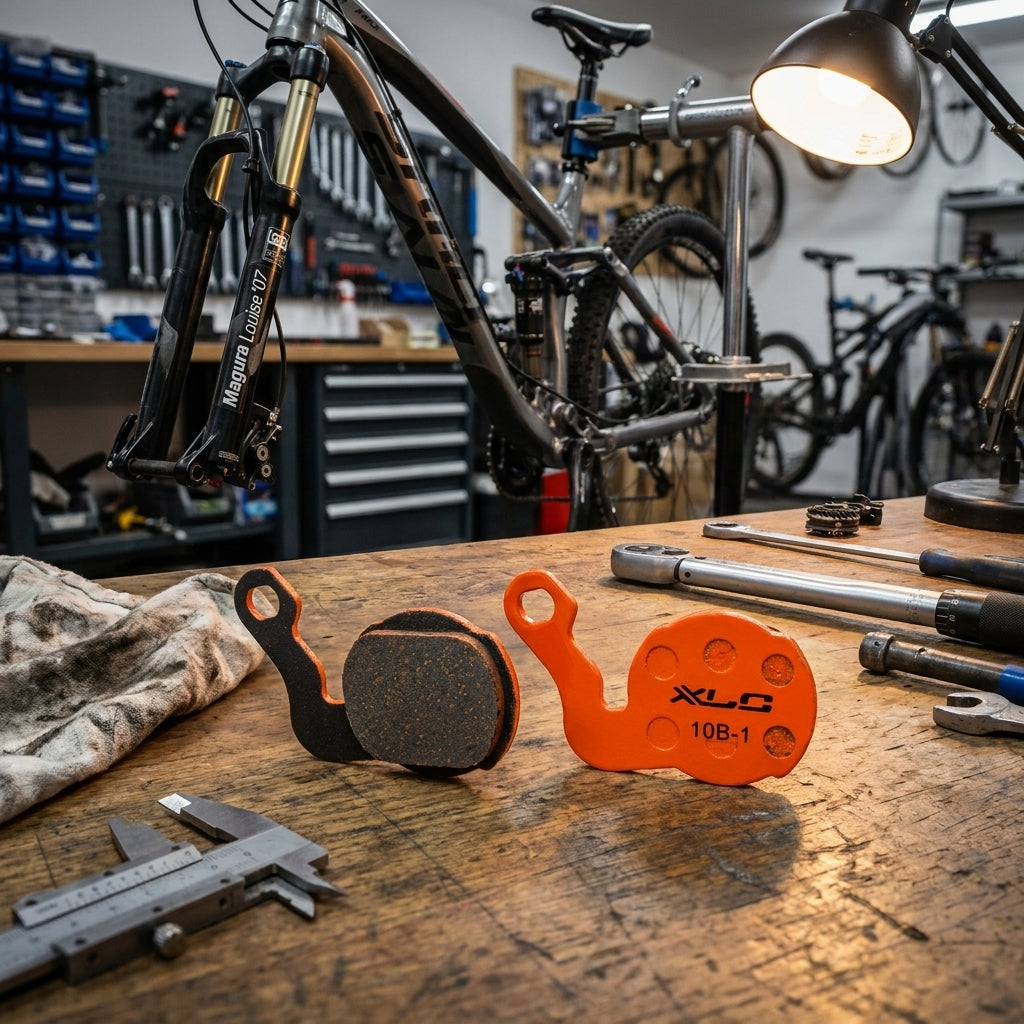XLC Scheibenbremsbeläge BP-O14 orange für Magura Louise. Top Bremsleistung & Sicherheit bei jedem Wetter. Fahrradzubehör.