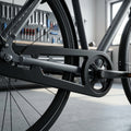 Schwarzer Horn Kettenschutz Längenadapter für Catena 05 und 06 Modelle zur individuellen Fahrradketten-Anpassung.
