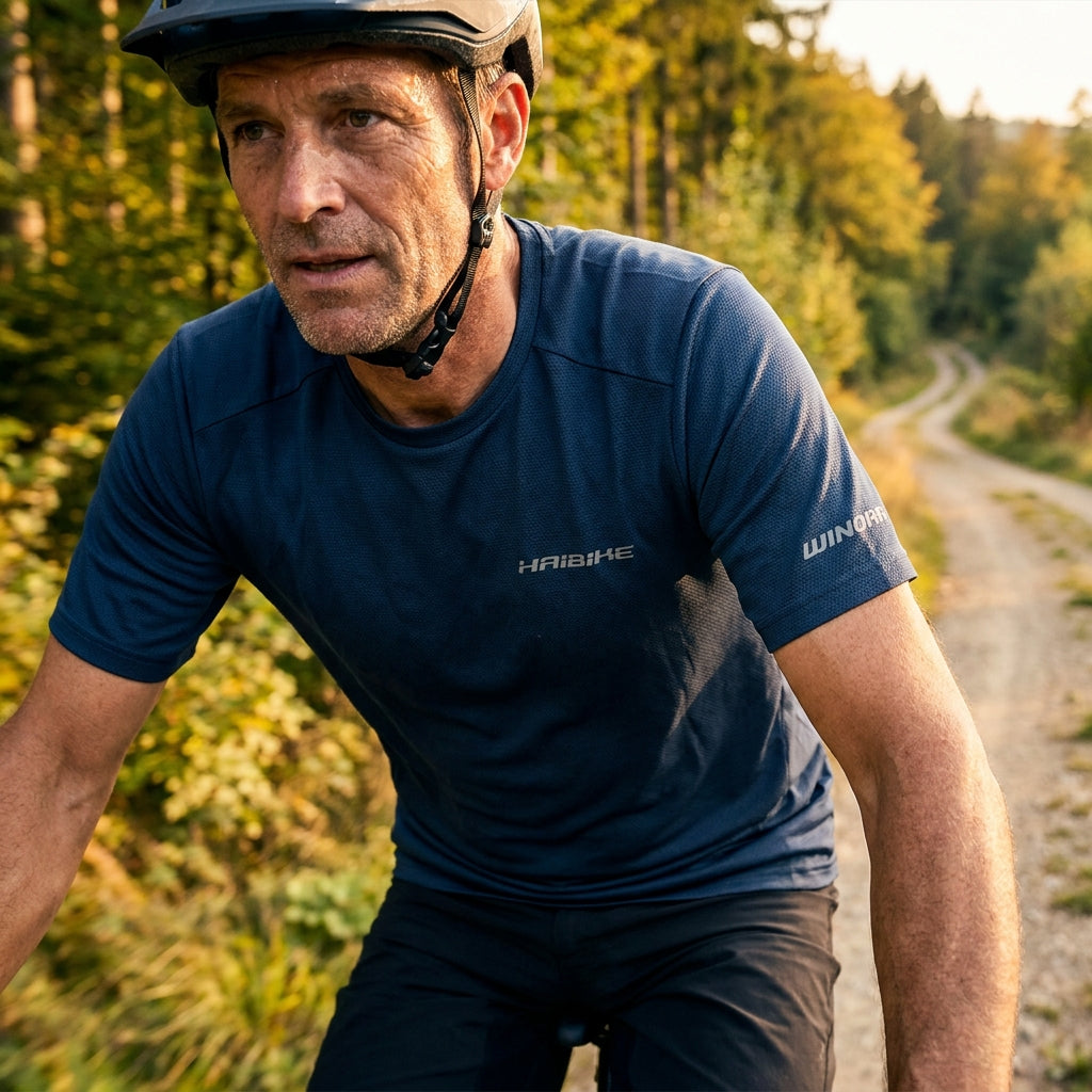 Haibike TrecimeM. Winora Bike Multi T-Shirt für Herren. Atmungsaktives Sportshirt für Fahrradtouren, Freizeit & aktiven Lifestyle.