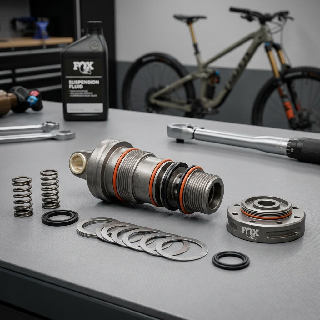 FOX Service Set Valving Assy DHX2/FX2 Compression Base Valve für präzise Mountainbike Dämpfer Performance.