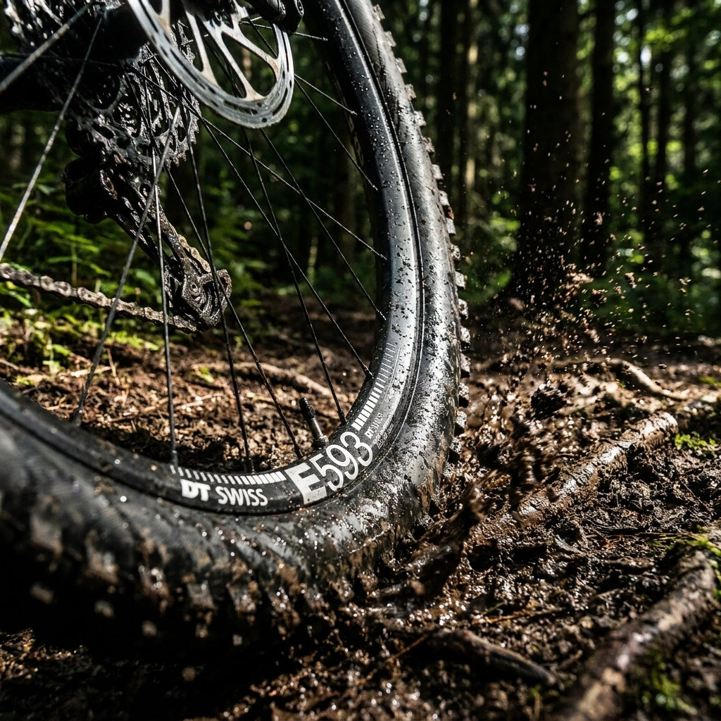 DT Swiss E 593 29 Zoll Enduro Felge, schwarz. Robuste Mountainbike Felge für harte Trails und Bikepark. 30mm Innenbreite.