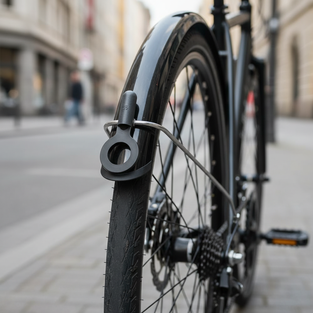 SKS Strebenschutzkappen am Fahrradschutzblech, schützen vor Kratzern.