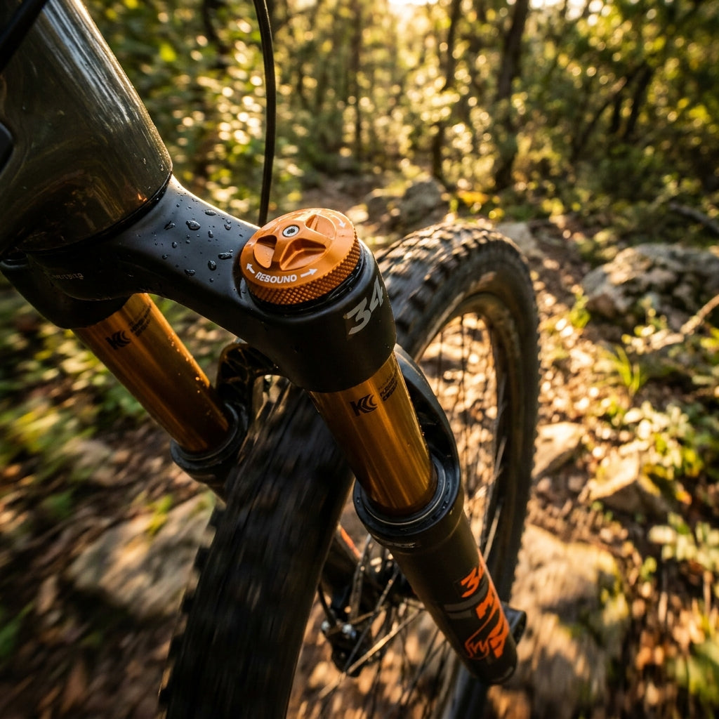 FOX Zugstufenknopf für 34 FIT4 Federgabel (27.5 Zoll). Präzise Einstellung für Mountainbike Performance und Kontrolle.
