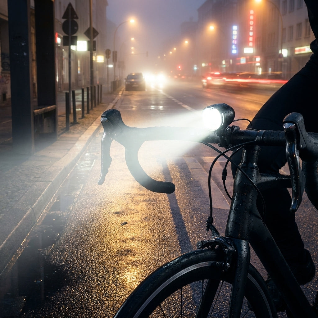 Busch&Müller Lumotec IQ-XS High Beam LED Fahrradscheinwerfer. StVZO-zugelassene Premiumbeleuchtung für sichere Nachtfahrten.