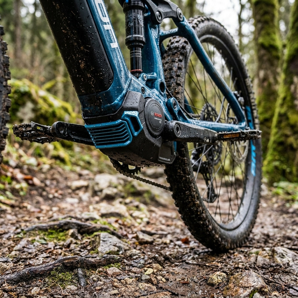 Centurion Motorabdeckung für Bosch Performance Line CX Gen. 4 BES 3 E-Bike Motor. Robuster Schutz in Schwarz/blau. Perfekte Passform.
