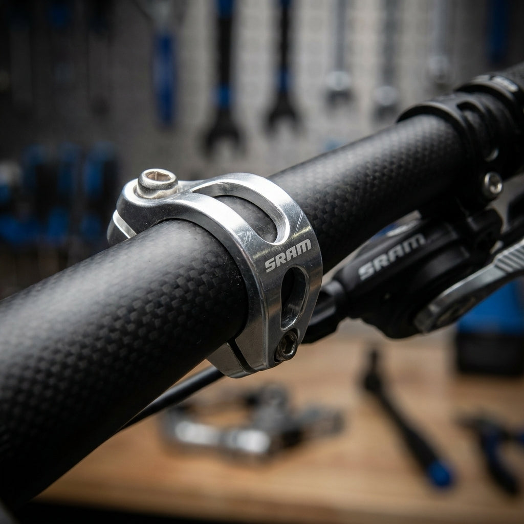 SRAM Lenkerschelle Trigger X.0/X.9/X.7 silber für stabile, leichte Schalthebelmontage. Präzise Fahrradkomponente.