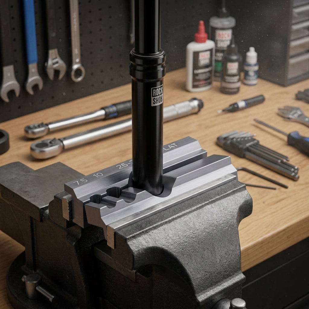 Rockshox Reverb Vise Blocks Kit für sichere Wartung von AXS/A1-B1/Stealth Dropper Posts. Präzisions-Fahrradwerkzeug.