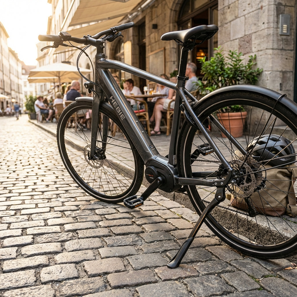 Hebie Hinterbauständer Fix 40L, schwarz, KSA 40 Montage, stabil für 28-29 Zoll Fahrräder. Sicherer Stand für Ihr Bike.
