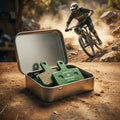 Grüne Sinter Scheibenbremsbeläge 021 Magura für MTB Race in Dose. Organische Bremsbeläge für Top-Performance.