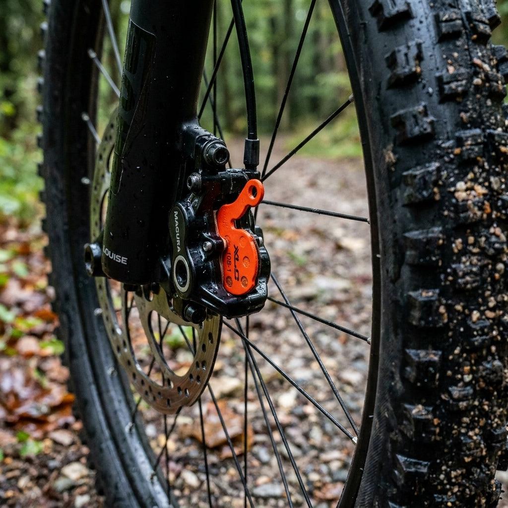 XLC Scheibenbremsbeläge BP-O14 orange für Magura Louise. Hochwertige, sichere organische Bremsbeläge für Fahrrad und E-Bike.
