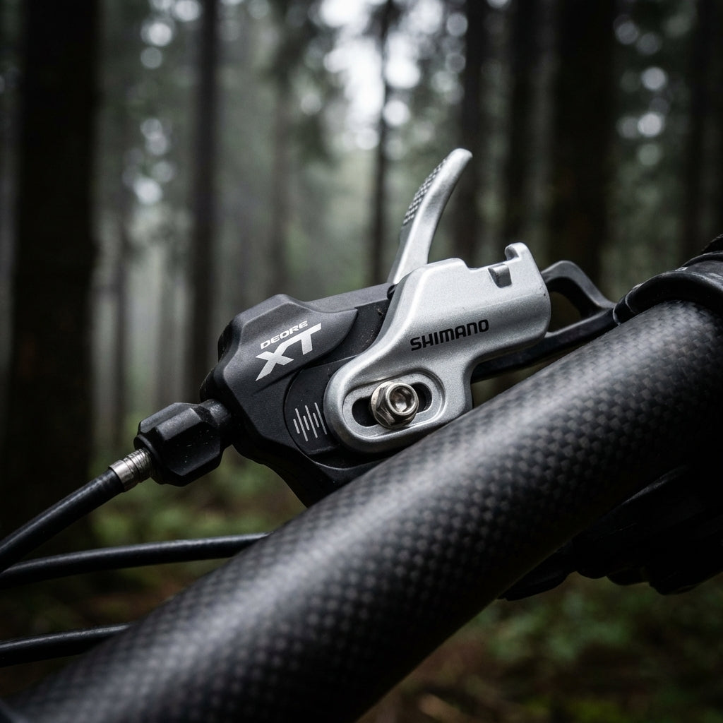 Shimano Deore XT SL-M780-I Schalthebel links 2/3-fach für 10-fach MTB mit I-Spec B Integration für sauberen Lenker.