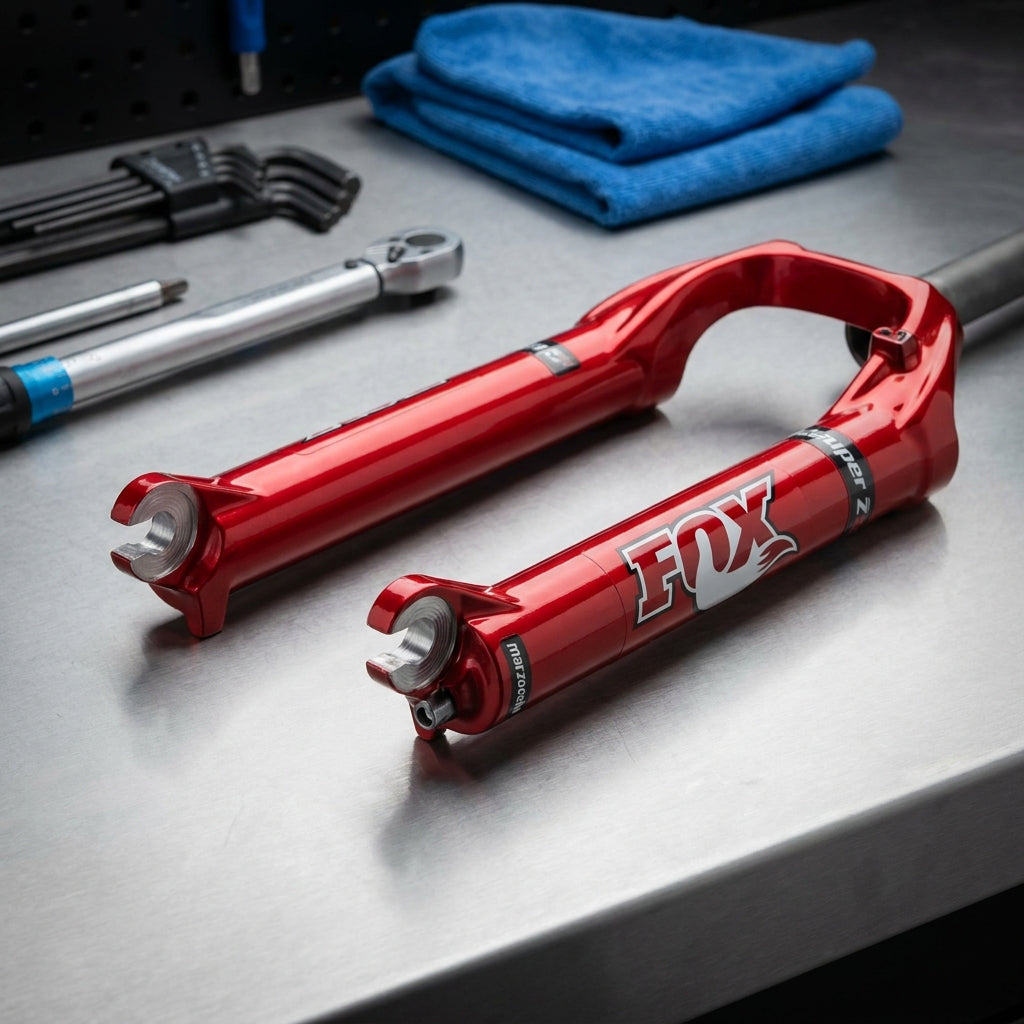 FOX Service Set Marz Super Z 29 Zoll Lower Leg Assy in Fox Gloss Red für präzisen Federgabelservice und optimale Performance.