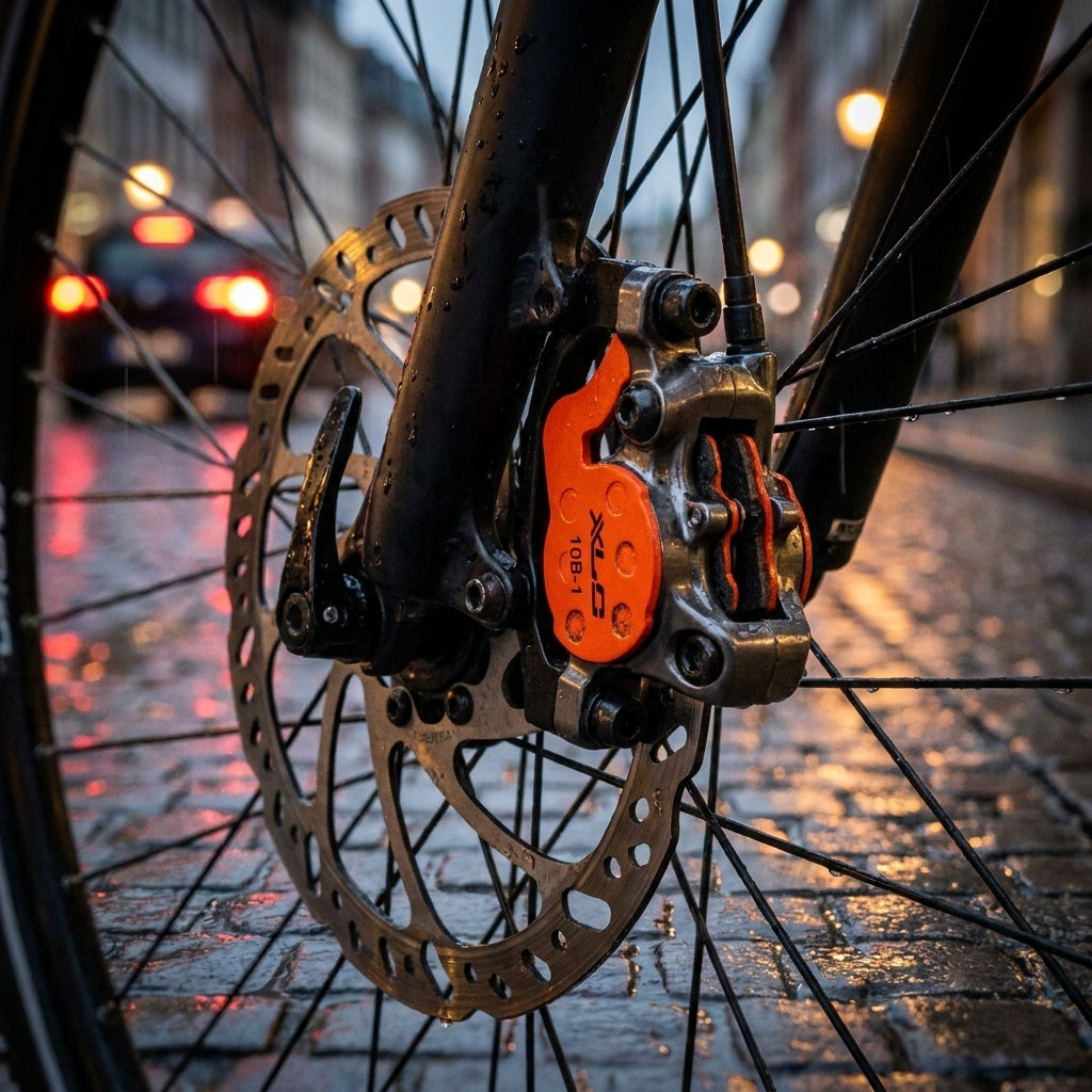 XLC Scheibenbremsbeläge BP-O14 orange für Magura Louise. Hochwertige organische Fahrrad Bremsbeläge für sicheres Bremsen bei jedem Wetter.