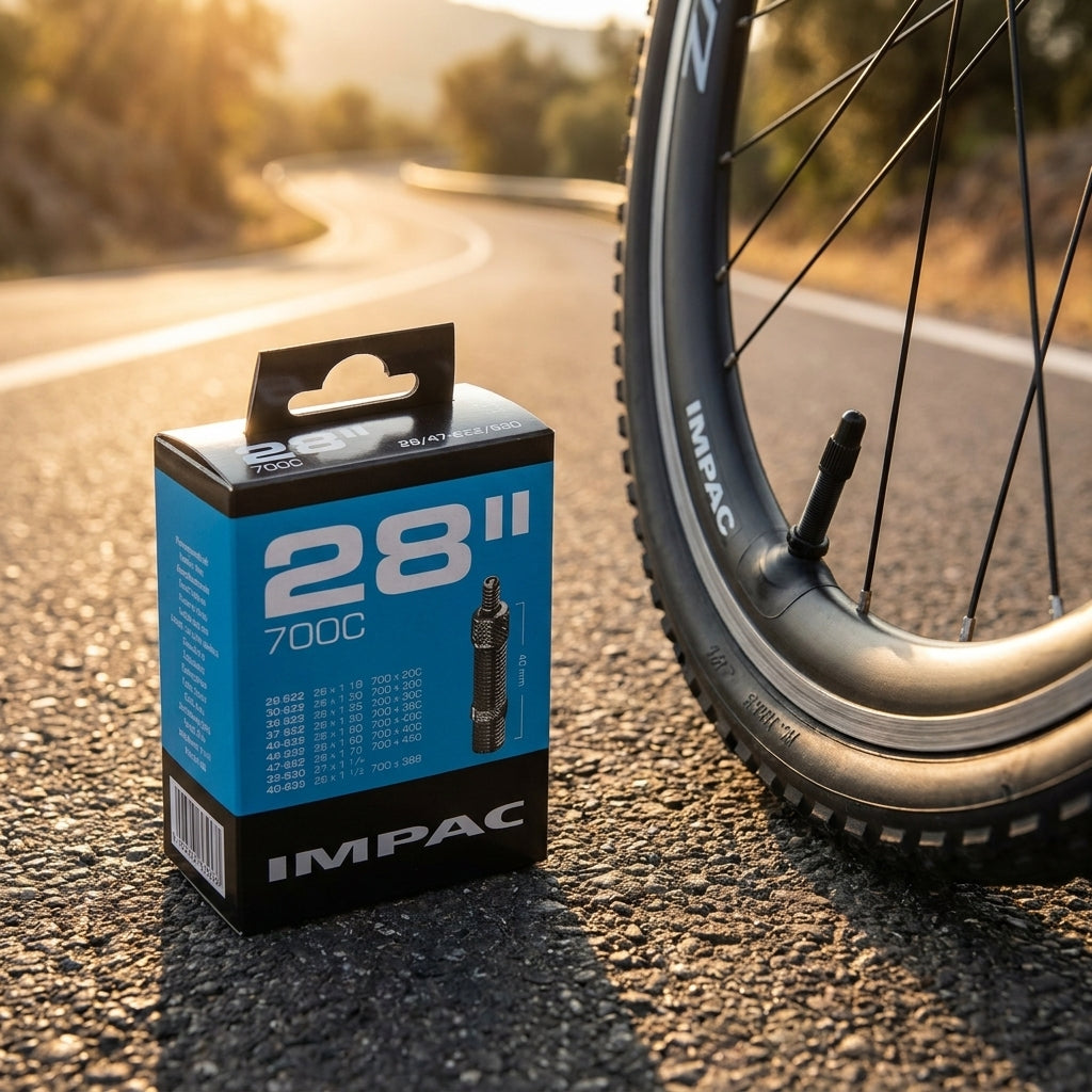 Impac Fahrradschlauch 28 Zoll mit Dunlop-Ventil. Robust, langlebig für sichere Fahrten. Pannensicherer Ersatz für Ihr Fahrrad.