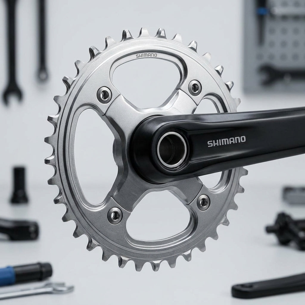 SHIMANO E-Bike Kettenblatt SM-CRE70-B 38Z. Robustes, präzises Kettenblatt für effizienten und langlebigen E-Bike-Antrieb.