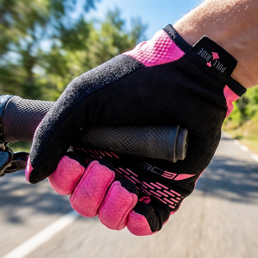Five Gloves RC3 SHORTY Fahrradhandschuh pink/schwarz am Lenker, Unisex Radhandschuh.