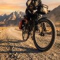 Schwalbe Marathon Mondial Reifen auf Tourenrad. Ideal für Abenteuer, Weltreisen, E-Bikes. Hoher Pannenschutz, robust.