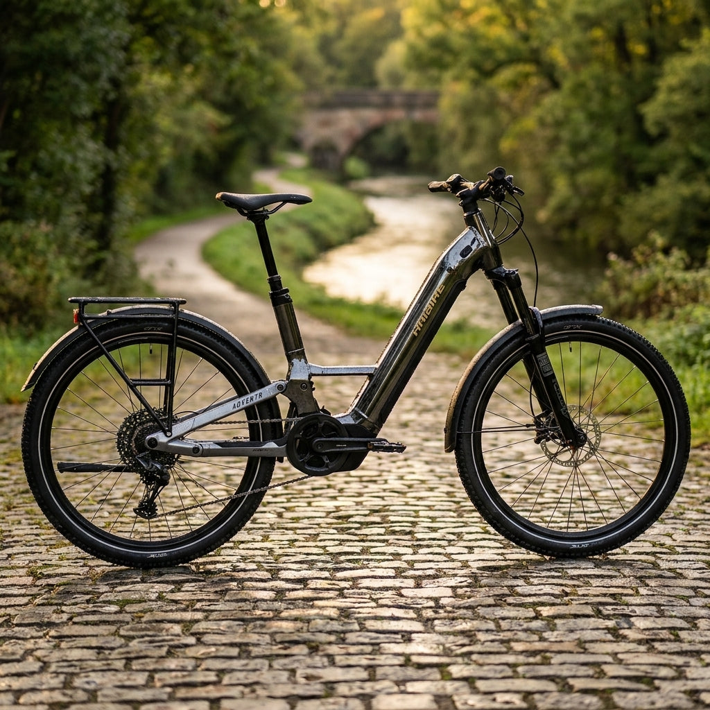 Haibike Adventr 6 Low SUV E-Bike schwarz-chrom, Tiefeinstieg, vollgefedert. Bosch Performance Line PX, 800 Wh Akku.