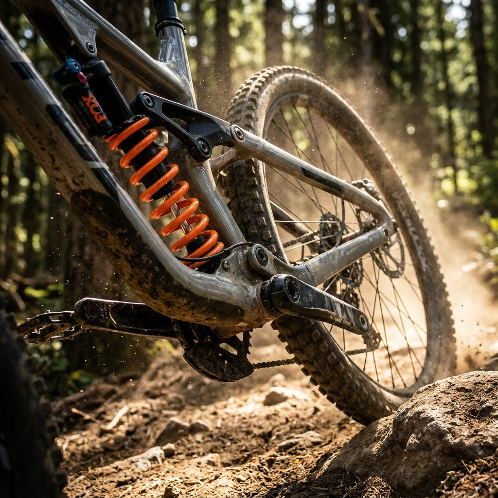 FOX Super Light Steel Dämpferfeder orange für MTB E-MTB. 70mm Hub, 600lbs Federrate. Top Performance und Kontrolle.