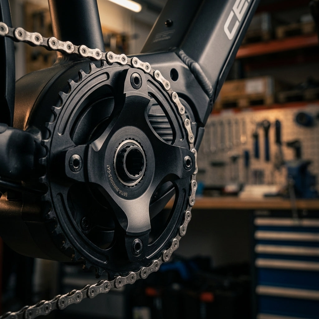 Centurion Spider CL45 schwarz, stabiler Doppel-Spider für Bosch Gen. 4 E-Bike Kettenblatt & Kettenschutz.