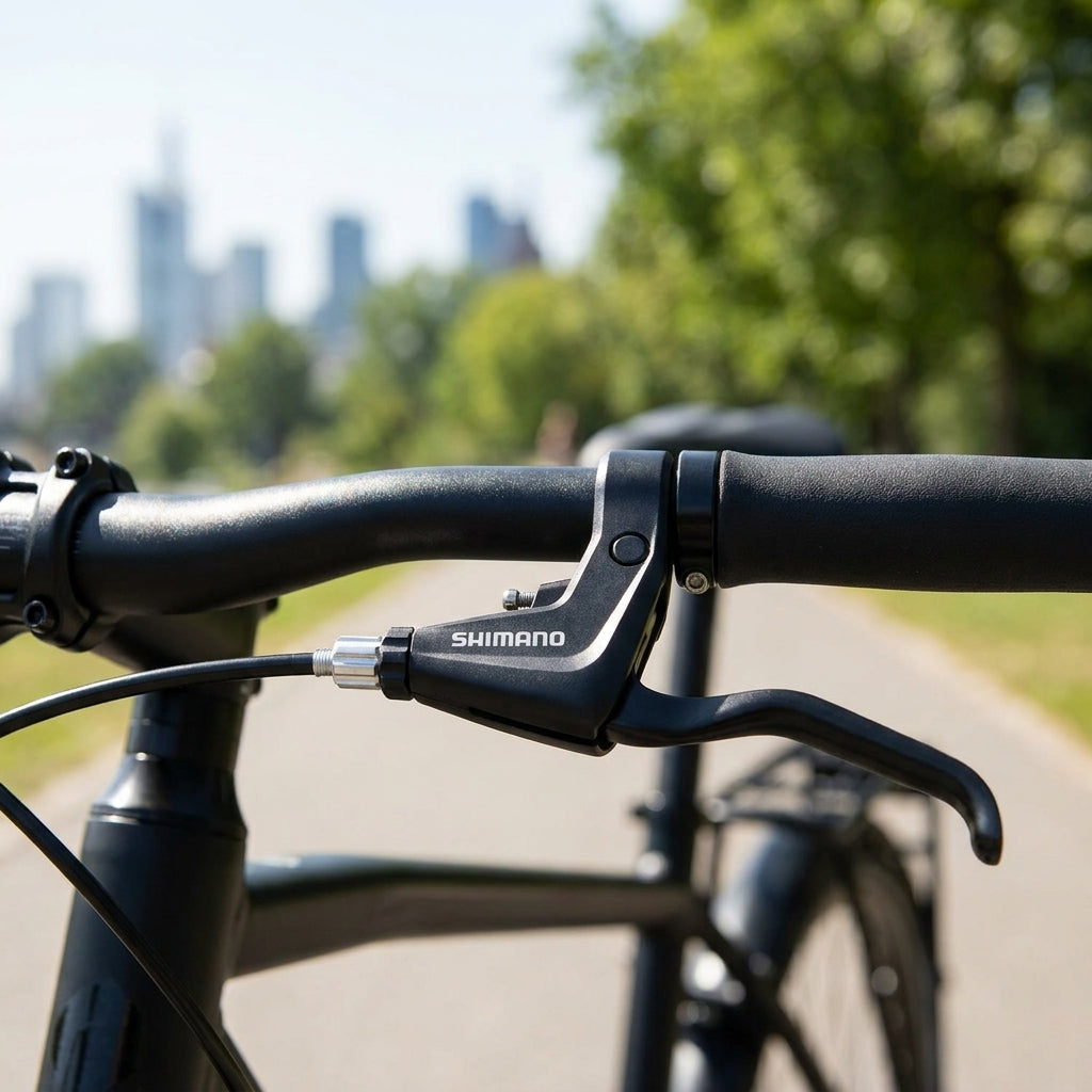SHIMANO Bremshebel BL-T4000 rechts schwarz am Fahrradlenker für Trekking- und Citybikes.