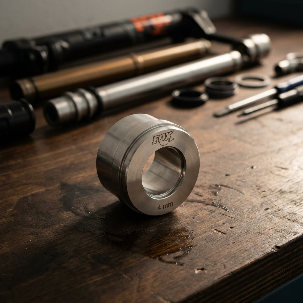 FOX Tooling Fork Bushing Install Spacer 4 mm. Präzises Werkzeug zur Federgabel-Buchsenmontage. Schützt Ihre FOX Gabel.