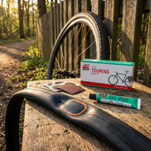 Rema Tip Top TT02 Fahrrad-Flickzeugset - Reparaturset für Fahrradschläuche mit 6 Flicken, Vulkanisierflüssigkeit und Schleifleinen